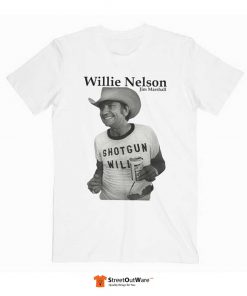 Retro Shotgun Willie Nelson T Shirt White