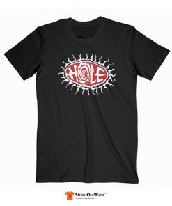 Logo Grunge Hole Band T Shirt Black