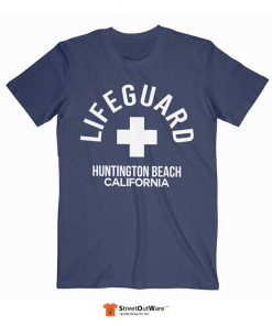 Lifeguard Huntington Beach T Shirt Navy