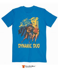Batman Classic TV Series Classic Duo T Shirt Blue