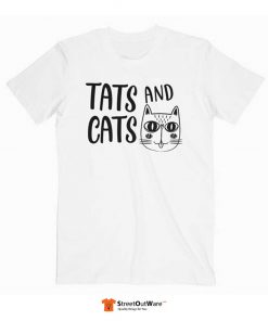 Tats And Cats T Shirt White