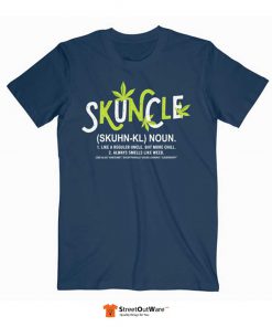 Skuncle Marijuana Uncle T Shirt Navy Blue