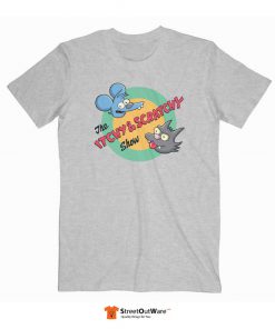Itchy And Scratchy Show T Shirt Sport Grey