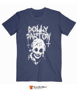Metal Dolly Parton T Shirt Navy Blue