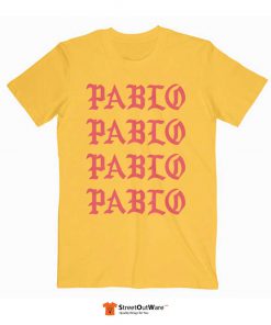 Pablo Kanye West Band T Shirt Gold Yellow