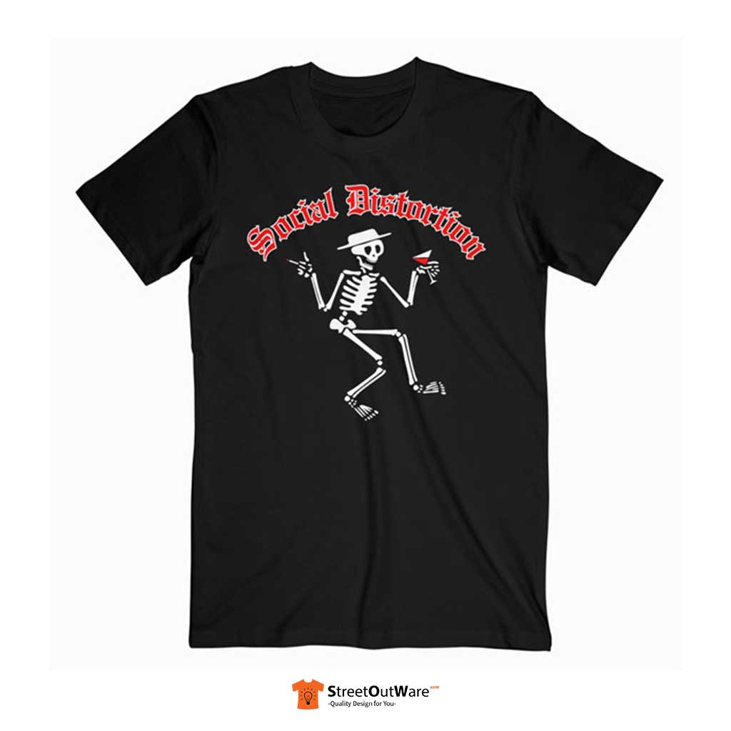 Social Distortion Men’s Skelly Band T Shirt - Streetoutware.com